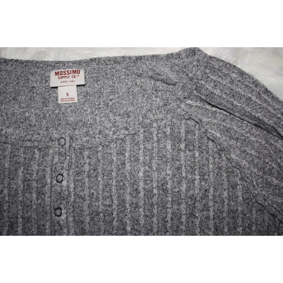 Mossimo Women's Sweater Gray Sz S Light Weight LS Hi-Low Hem Soft - Picture 5 of 6